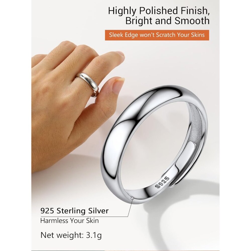 925 Sterling Silver Adjustable Stackable Knuckle … - image 4